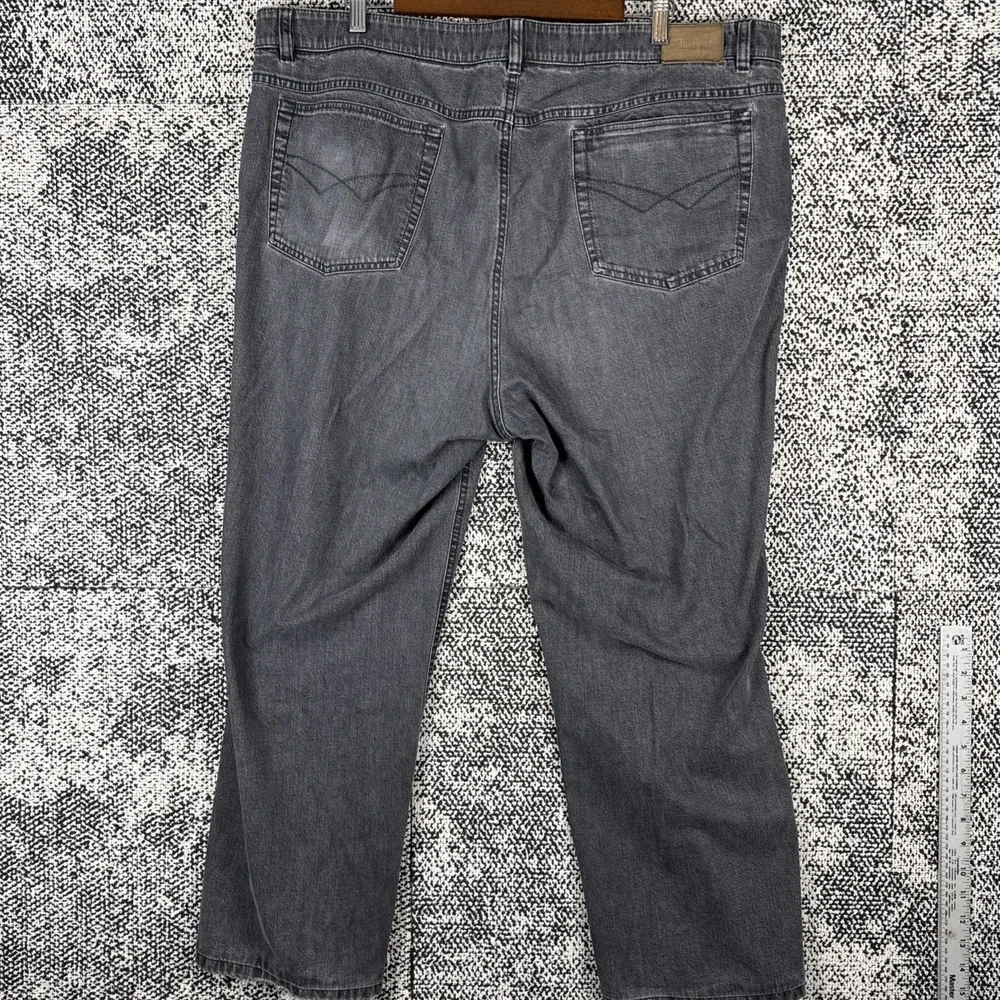 Hiltl Relax Jeans Mens 41 X 27 Gray Tapered Leg Worn‎ Hems Made In Germany